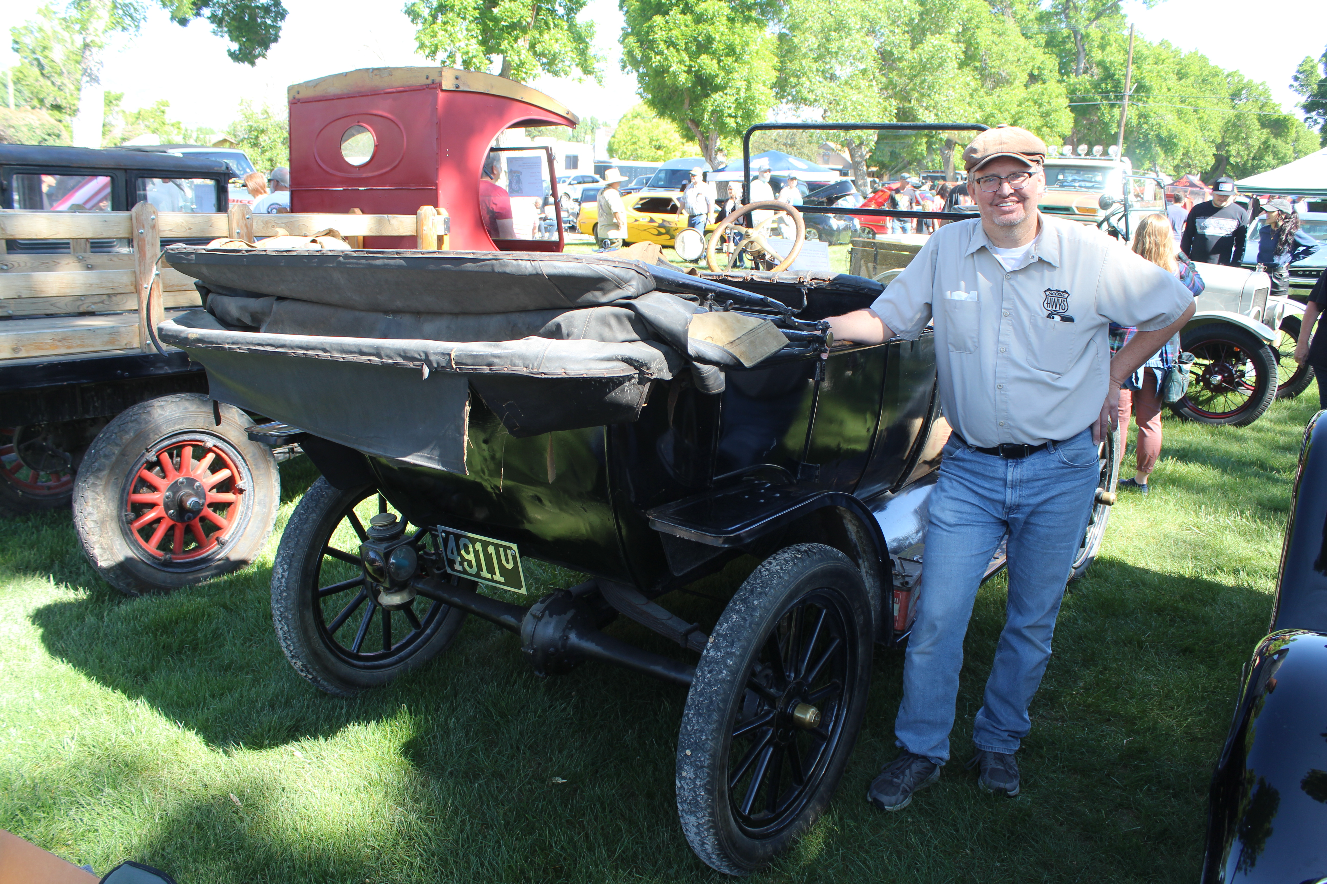 John Clark and his 1913 Ford Model T at the 2023 Rat FInk Reunion in Manti last year.