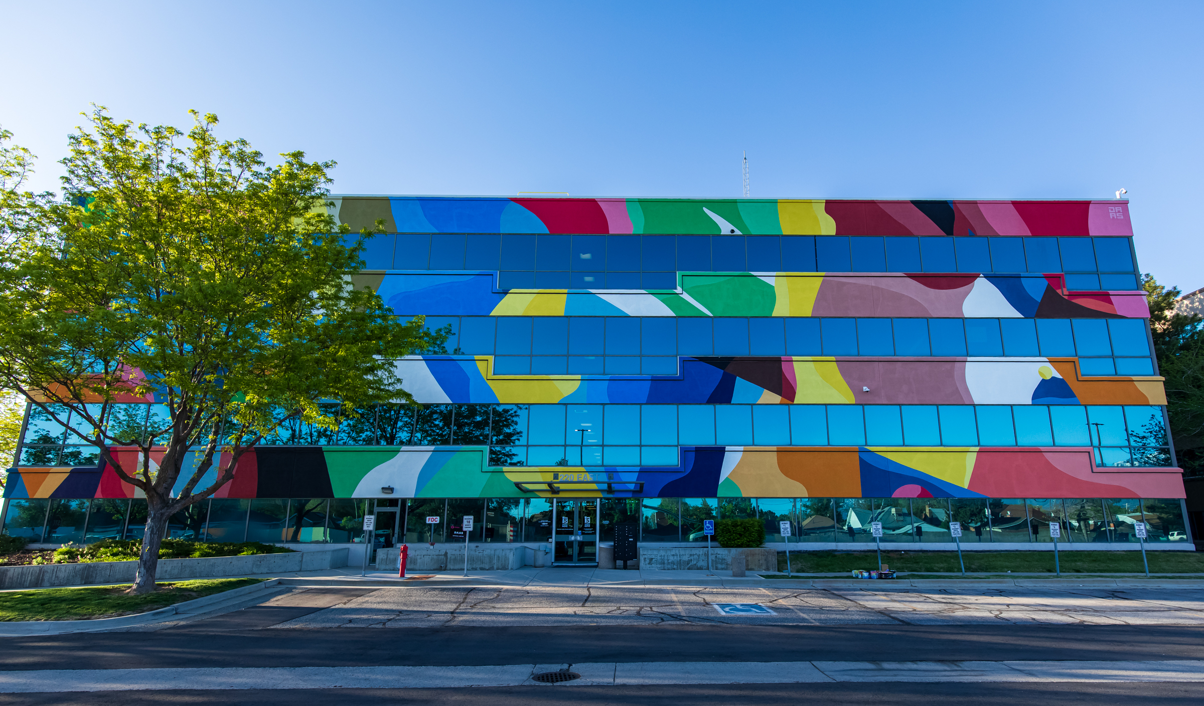 A mural painted by DAAS on the south end of South Salt Lake City Hall is pictured on Wednesday. It is one of 14 new murals that will be featured in this year's South Salt Lake Mural Fest.
