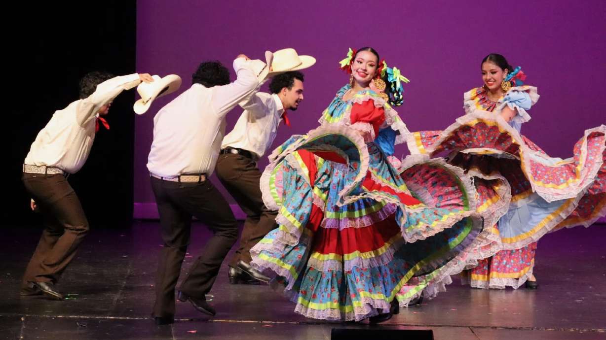 The undated photo shows the Danza y Color Mexican folkloric dancing group of Utah performing. The group will perform at varied Cinco de Mayo events on Friday and Saturday.