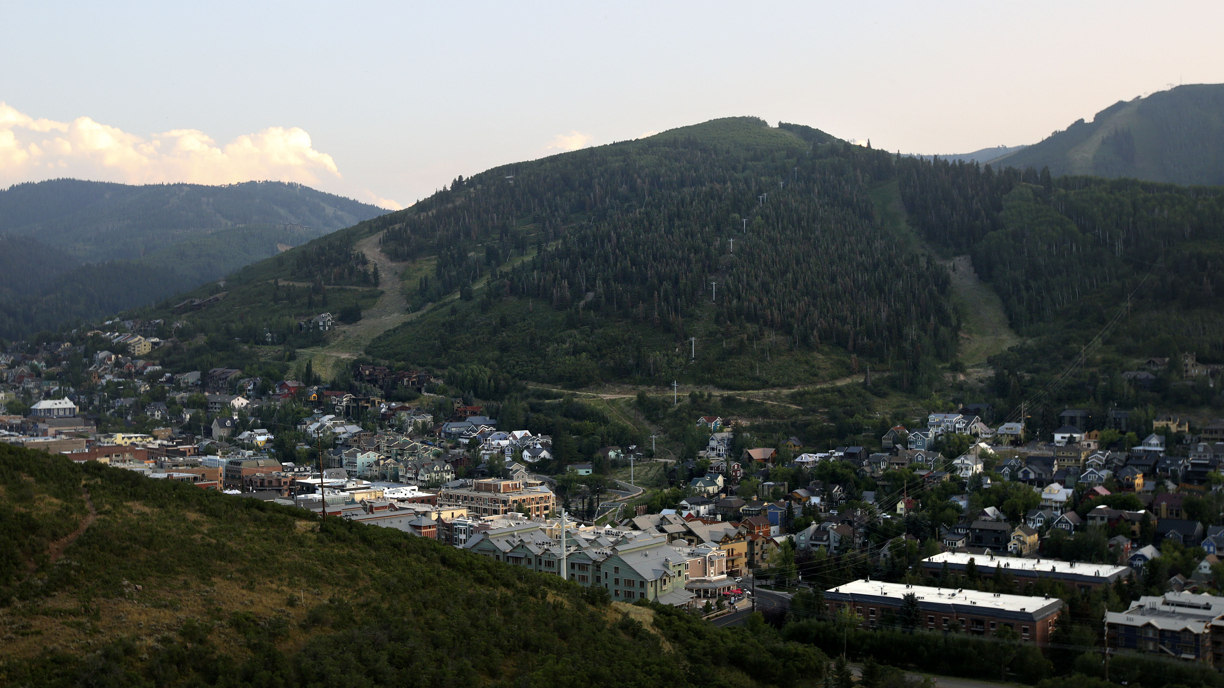 Treasure Hill rises above Park City on Aug. 3, 2018.