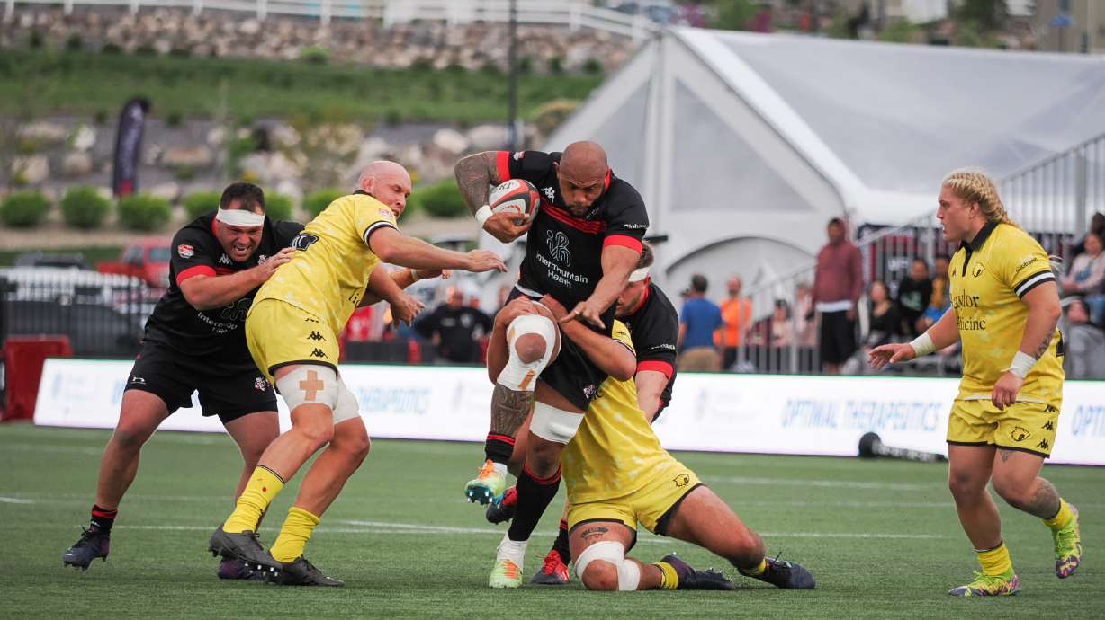 Utah Warriors face the Houston Sabercats during a Major League Rugby match against the Houston Sabercats, Saturday, May 4, 2024.