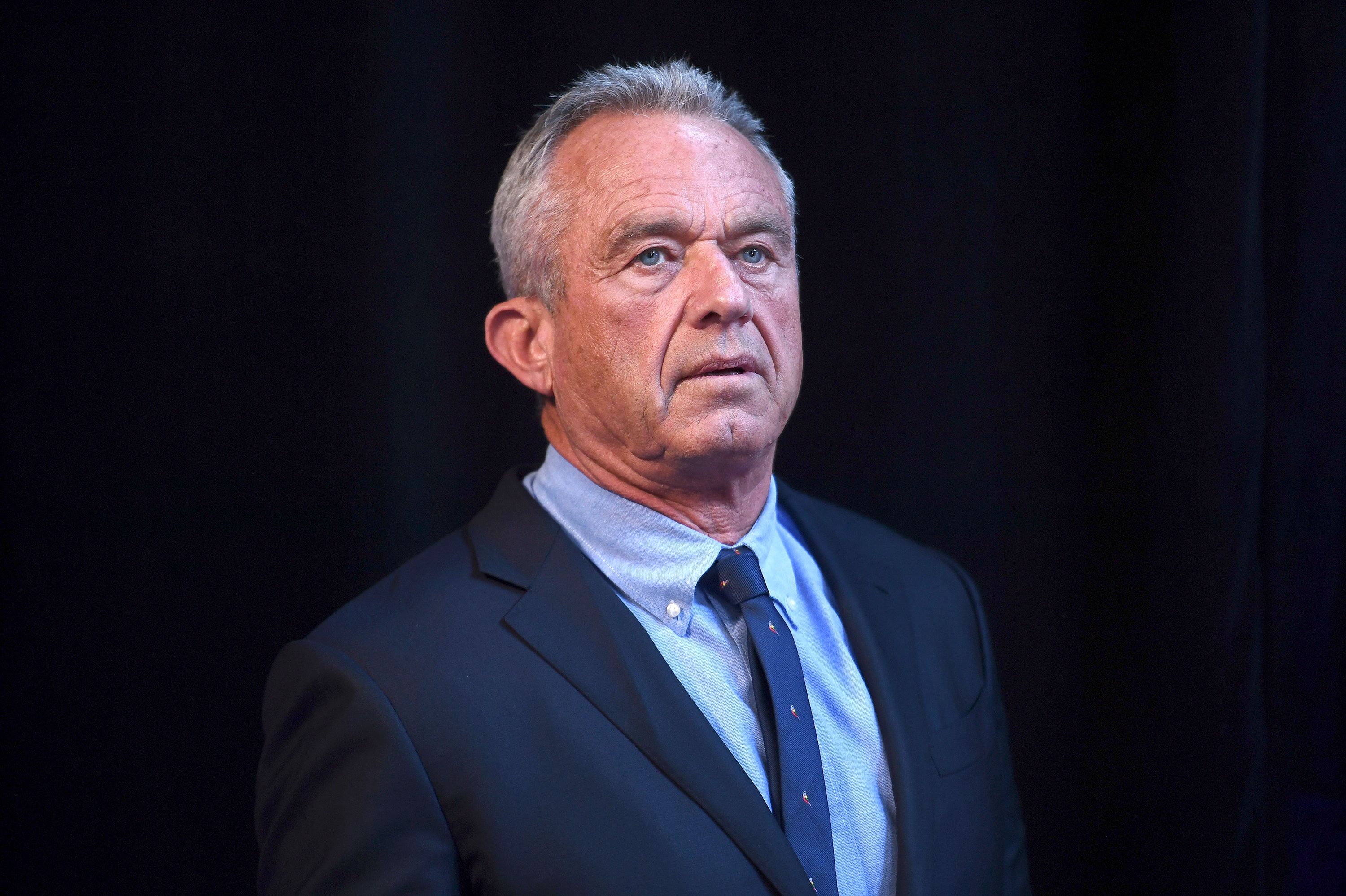 Independent presidential candidate Robert F. Kennedy Jr., seen in Brooklyn on May 1, said a worm got into his brain and ate a portion of it.
