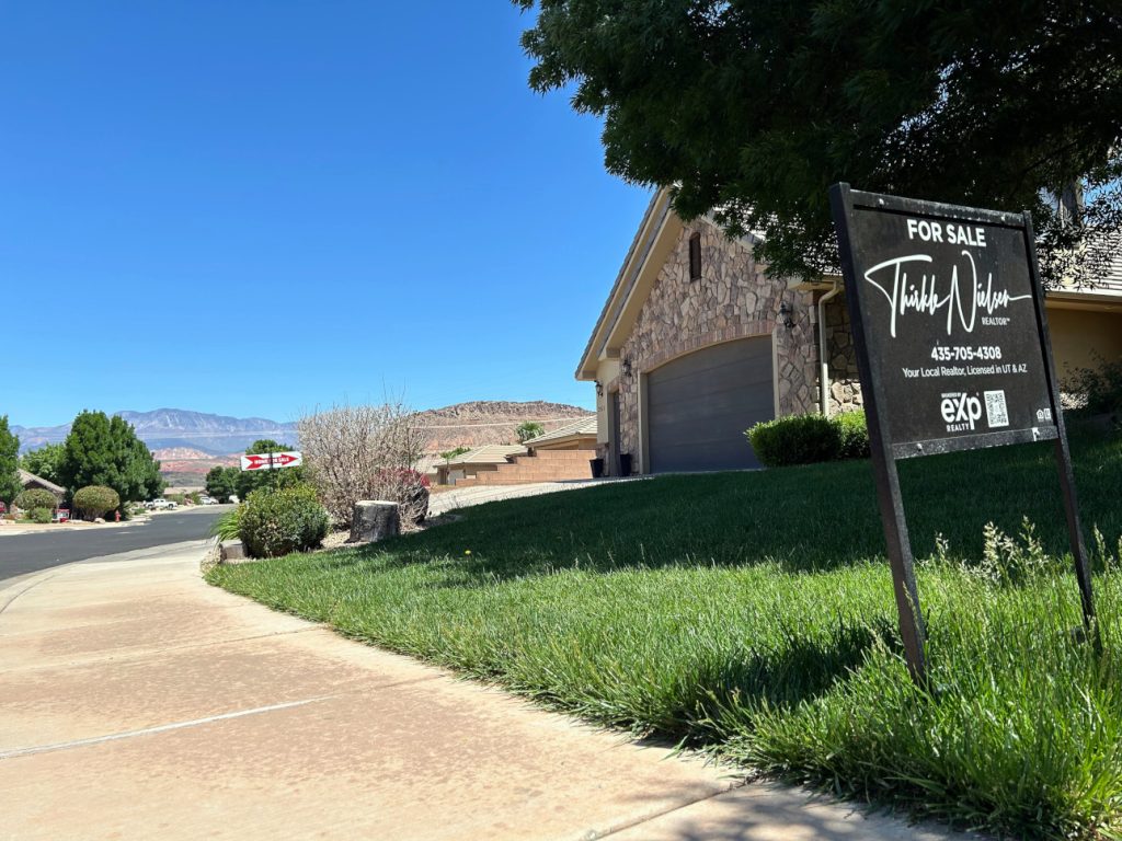 A house for sale in Washington, Washington County, Tuesday. Those looking to buy a house in Washington County now face a dramatic difference in the price of a monthly mortgage, according to a recent report.