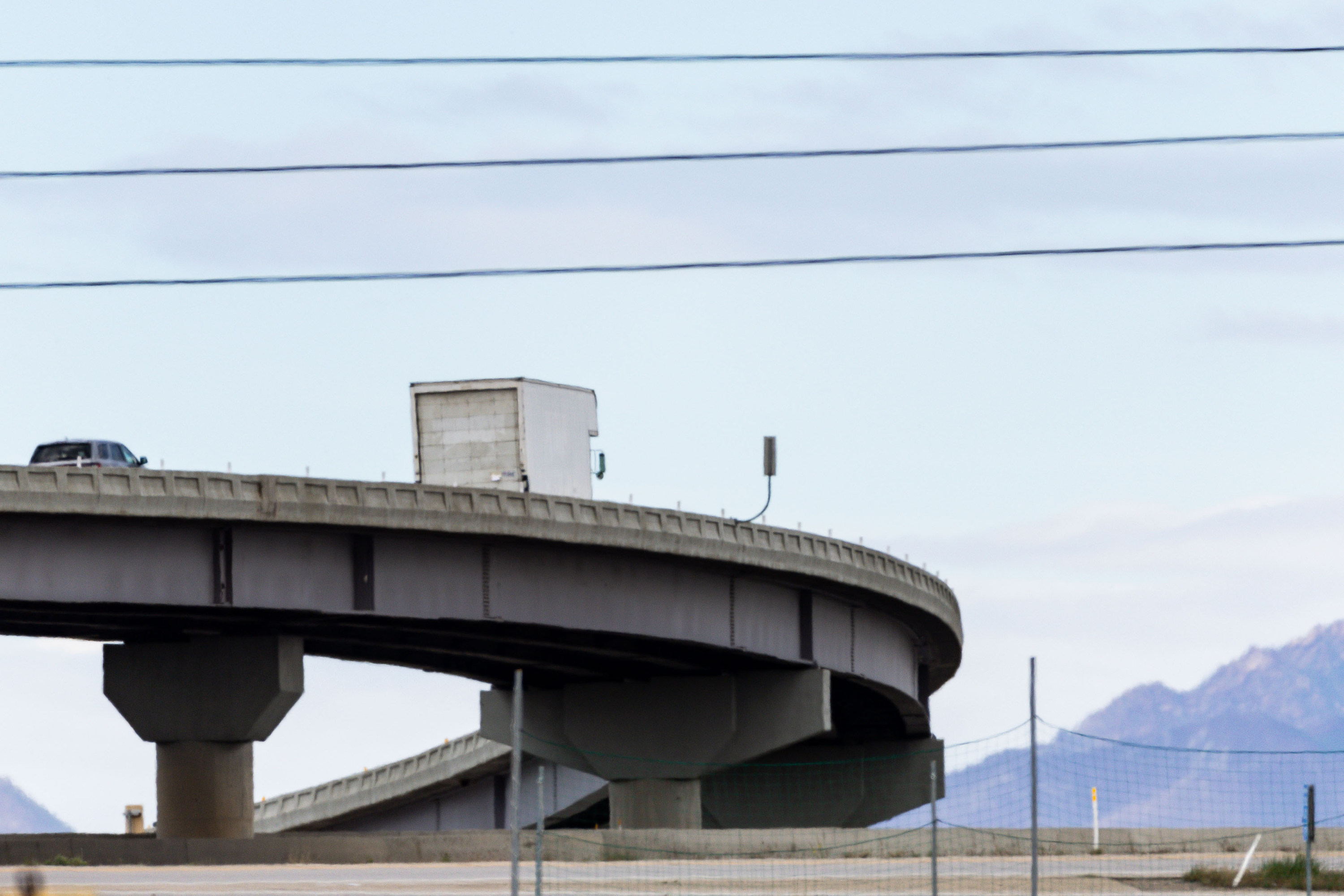 Freeway ramps are pictured at the crossing of I-215 and I-80 in Salt Lake City on Wednesday.
