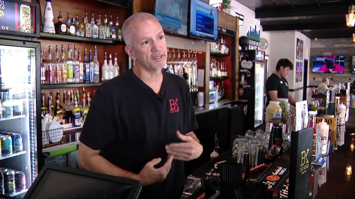 Travis Peck speaking about how much potential business the renovation zone could bring to his restaurants.