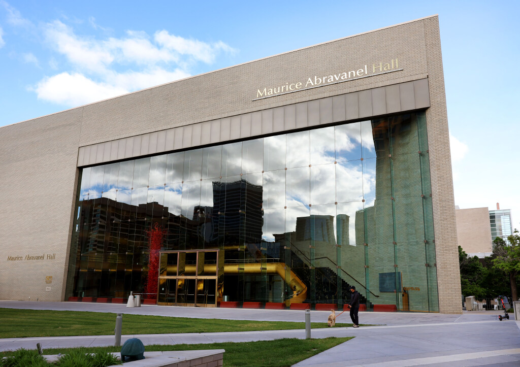 Abravanel Hall is pictured in Salt Lake City on Wednesday. The revitalization plan would keep venues like Abravanel Hall and the Utah Museum of Contemporary Art, but it’s unclear yet if those buildings will be renovated or rebuilt.