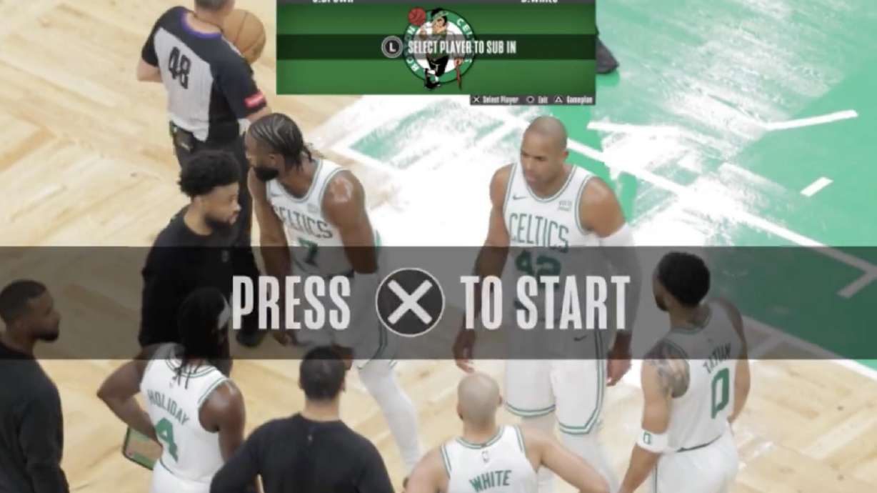 The Boston Celtics posted a highlight edit with 2K video game overlays on social media on Thursday.