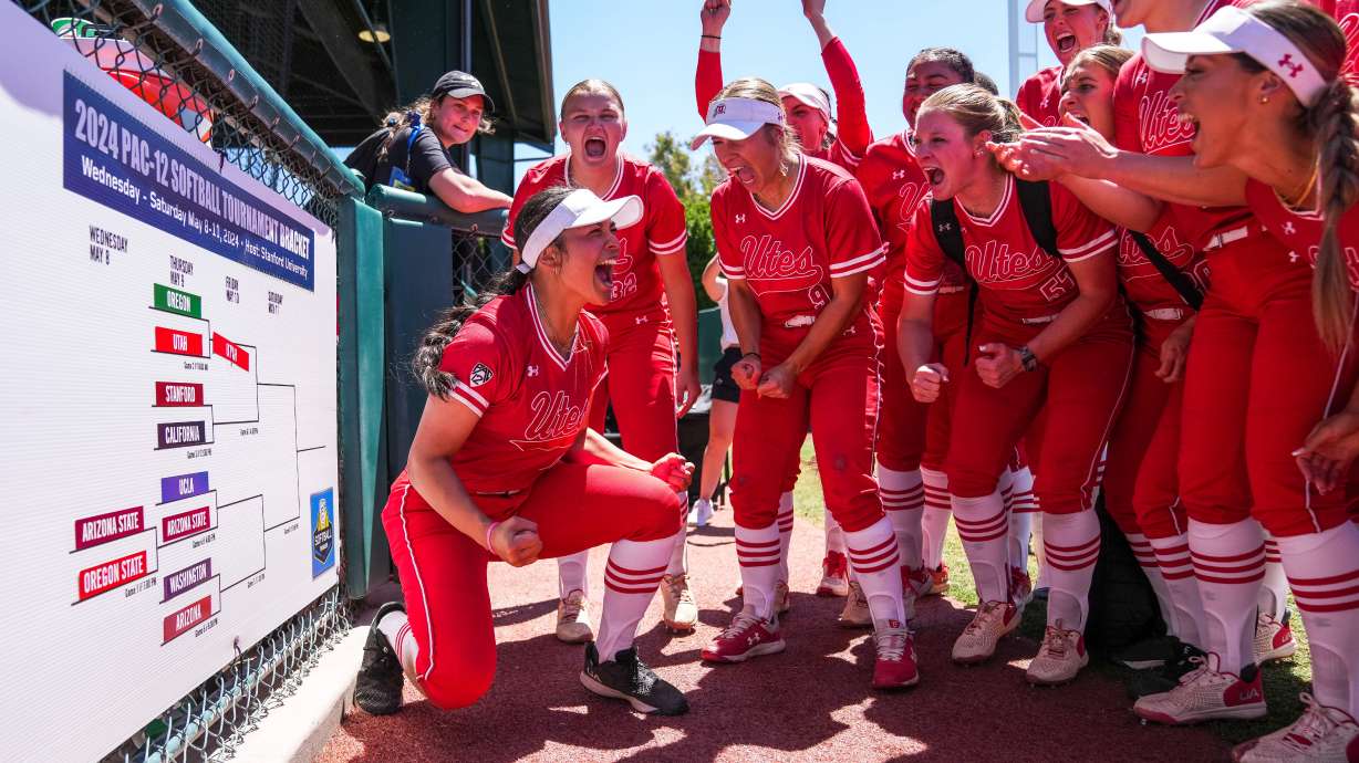 Utah softball defeats Oregon 7-4 in the quarterfinal round of the Pac-12 Tournament in Stanford, California.