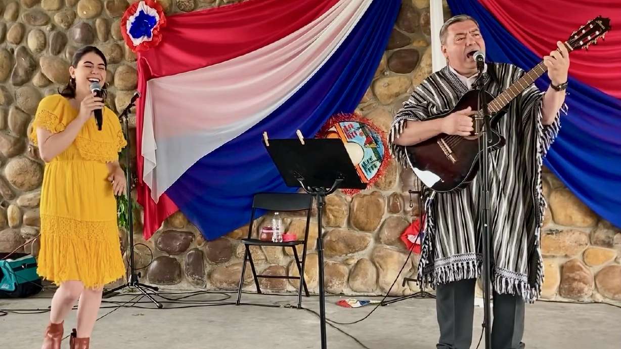 Performers take part in the 2023 Independence Day celebration for Paraguay, held in South Jordan and organized by Paraguayans in Utah, a group of expatriates from the country. The Paraguayan community in Utah is hosting a celebration on Saturday to mark Paraguay's independence day.