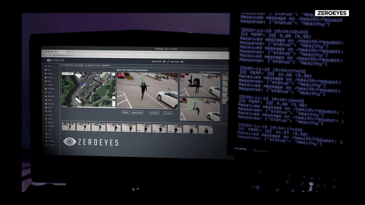 A ZeroEyes promotional video showcases its software.