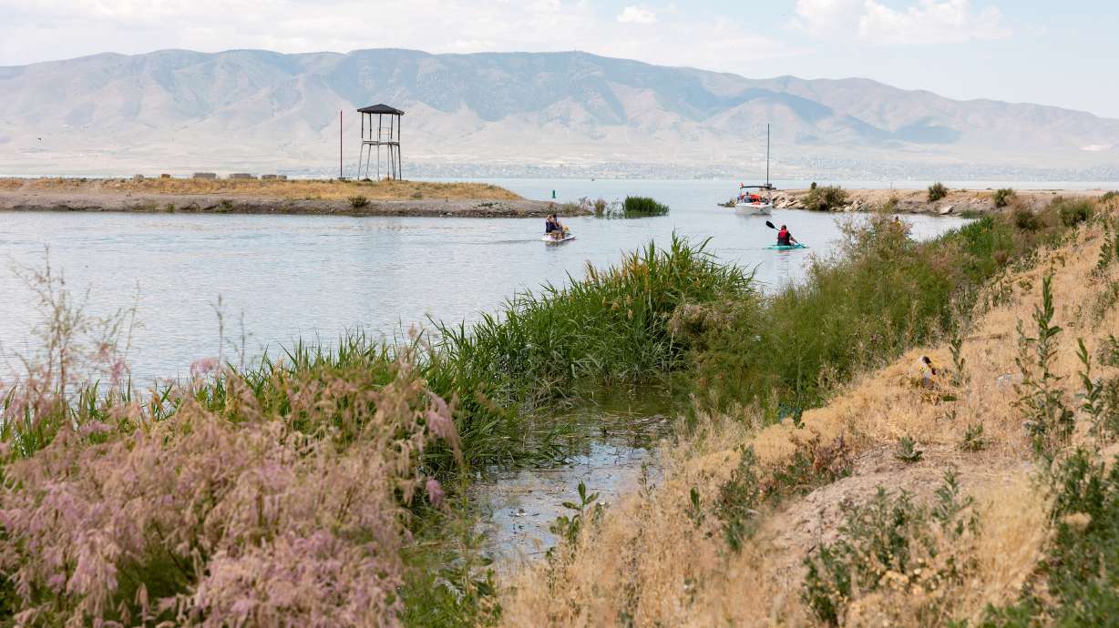 People recreate at Utah Lake in Vineyard on July 3, 2023. The Vineyard City Council is at odds over spending on two economic development partnerships with one councilman saying the mayor should step down for lack of transparency.