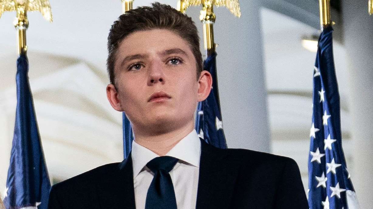 Former President Donald Trump’s youngest son Barron Trump seen in Washington, D.C., on August 27, 2020, was chosen to serve as a Florida delegate to the Republican National Convention but has since declined.