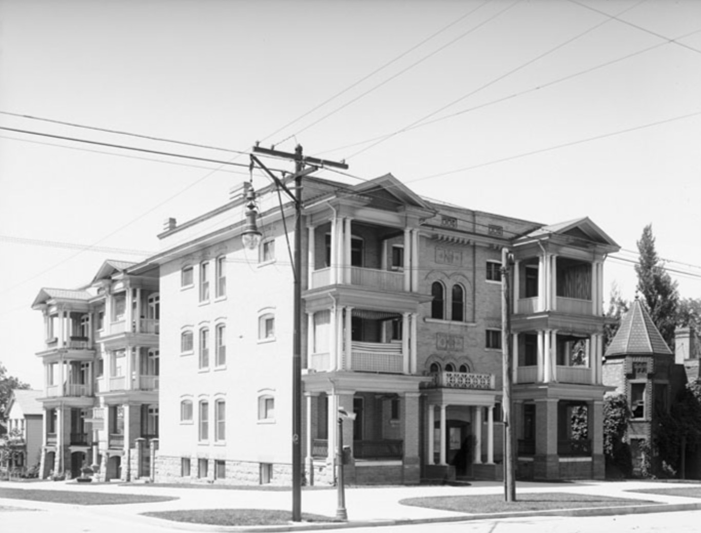 The exterior of the Pauline Apartments in Salt Lake City taken on June 16, 1909. The complex opened in 1904, becoming one of the apartments in the city at the time.