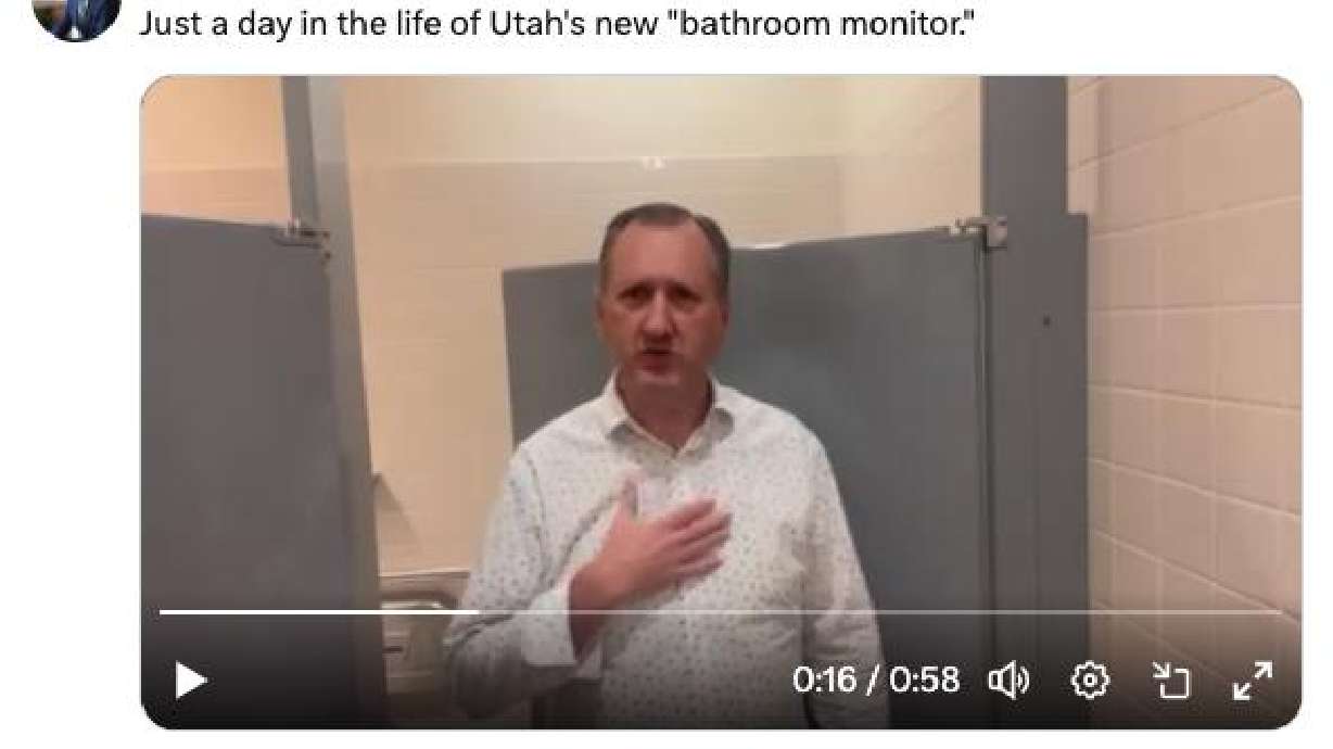 Utah Auditor John Dougall criticizes a new Utah law he says turned him into a "bathroom monitor" in a video posted Monday. Dougall released several "bogus" complaints submitted to his office in light of a state law limiting restroom access to transgender individuals.