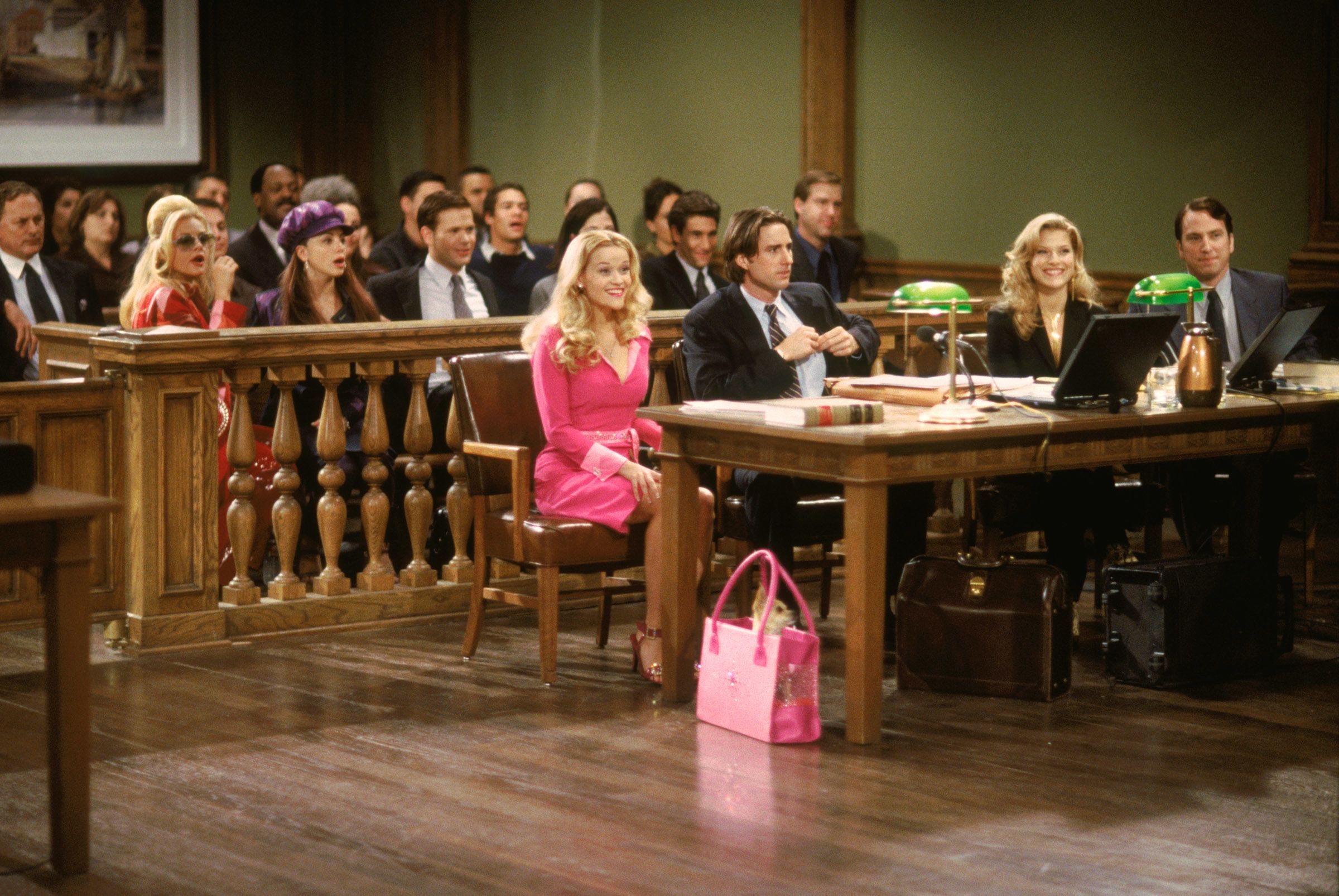 A new Amazon series will explore the past of Elle Woods, played in the 'Legally Blonde' movies by Reese Witherspoon, who is shown in a scene from the first film.