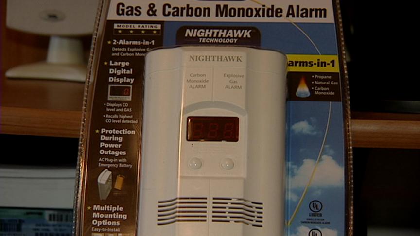 Relative of explosion victim promoting gas detection devise