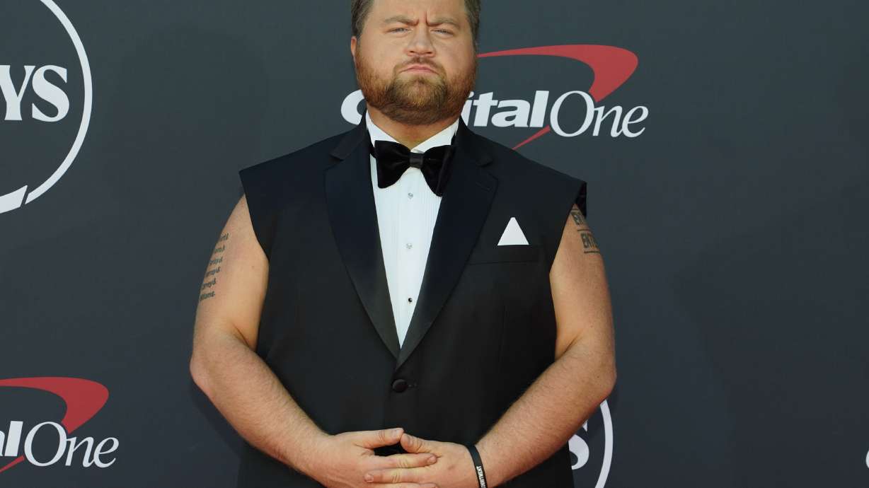 FILE - Paul Walter Hauser arrives at the ESPY awards on July 12, 2023, at the Dolby Theatre in Los Angeles. Major League announced an A-list addition to its biggest event of the year Battle Riot VI. Hauser has declared for the 40-man Battle Riot match. Hauser is an Emmy and Golden Globe winning actor who is trying to make a serious run at a wrestling career.