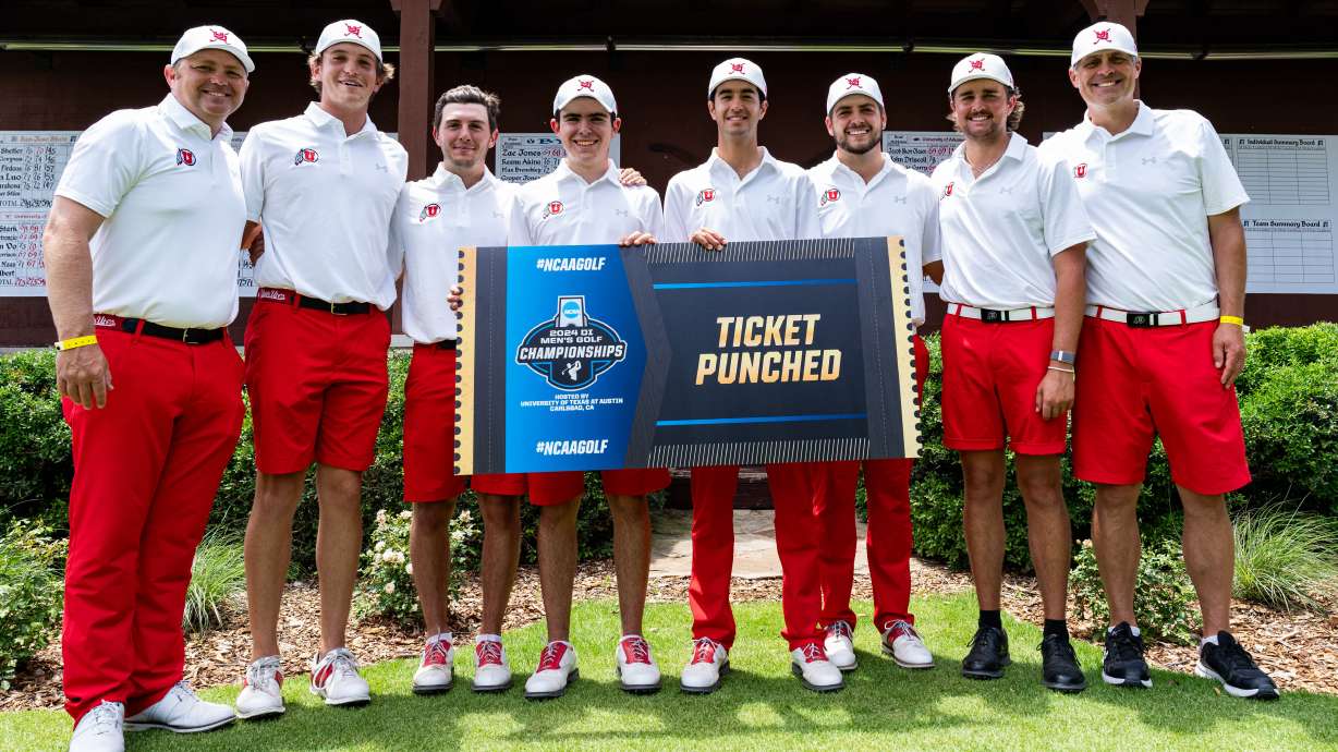 The University of Utah men's golf team shot 2-under in the final round of the NCAA's Austin regional to clinch a spot in the NCAA Championships, Wednesday, May 15, 2024 in Austin, Texas.