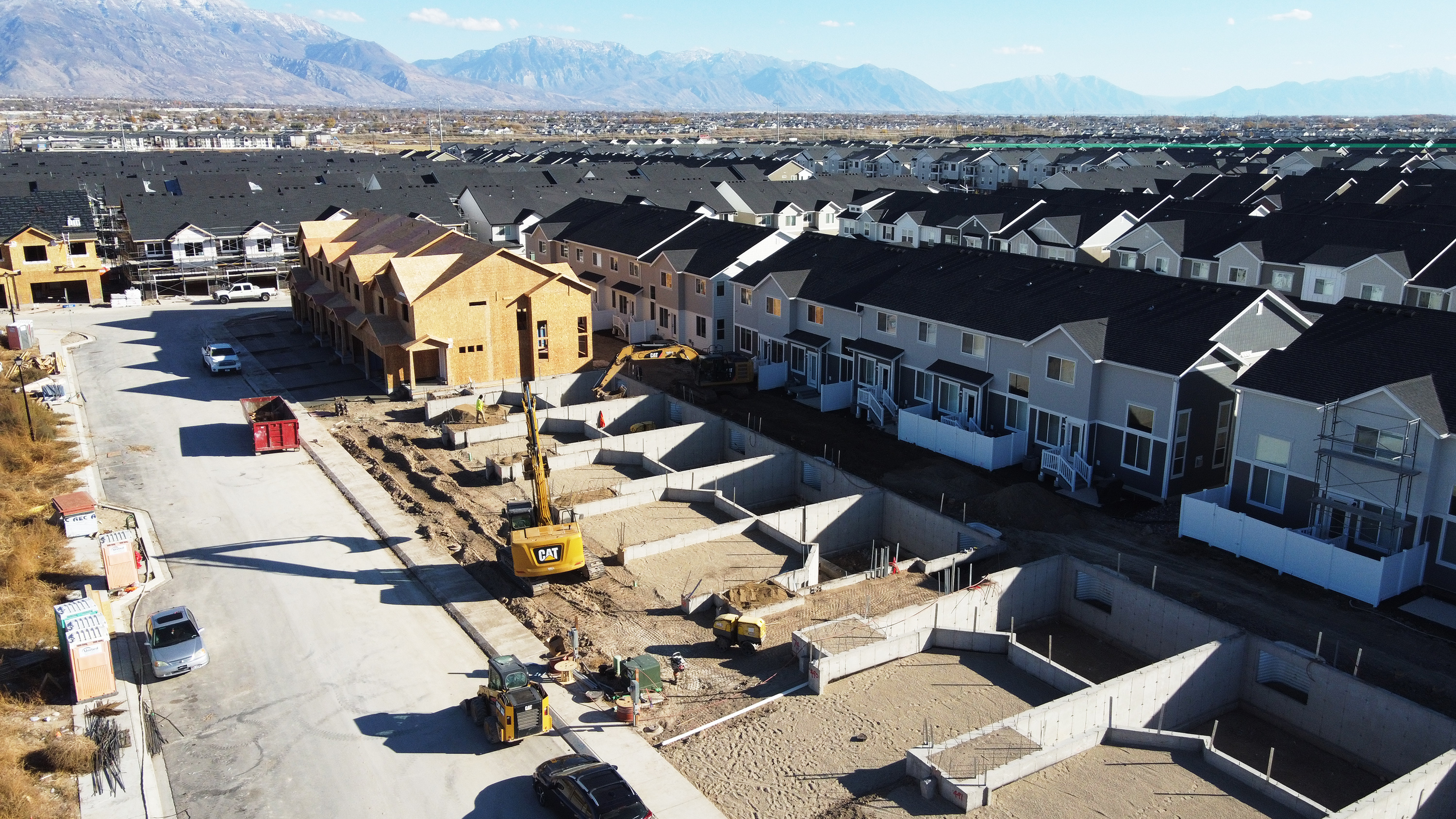Town houses continue to be built in the Saratoga Springs area on Nov. 14, 2023. The Census Bureau reports that the city surpassed 50,000 residents for the first time by July, 1 2023.