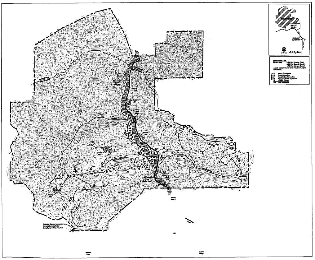 Sketch of an early proposed development plan for the 910 Ranch.