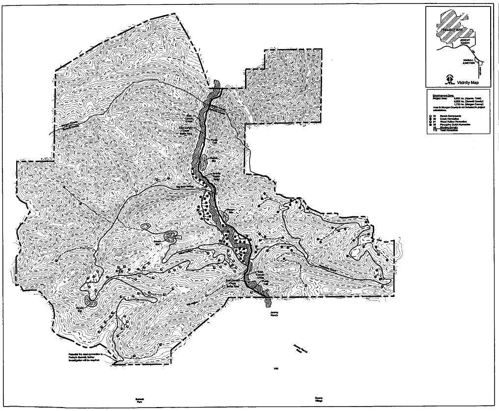 Sketch of an early proposed development plan for the 910 Ranch.