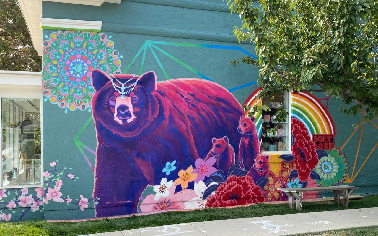 Chris Peterson's "Queen Ursa" mural is in Salt Lake City.