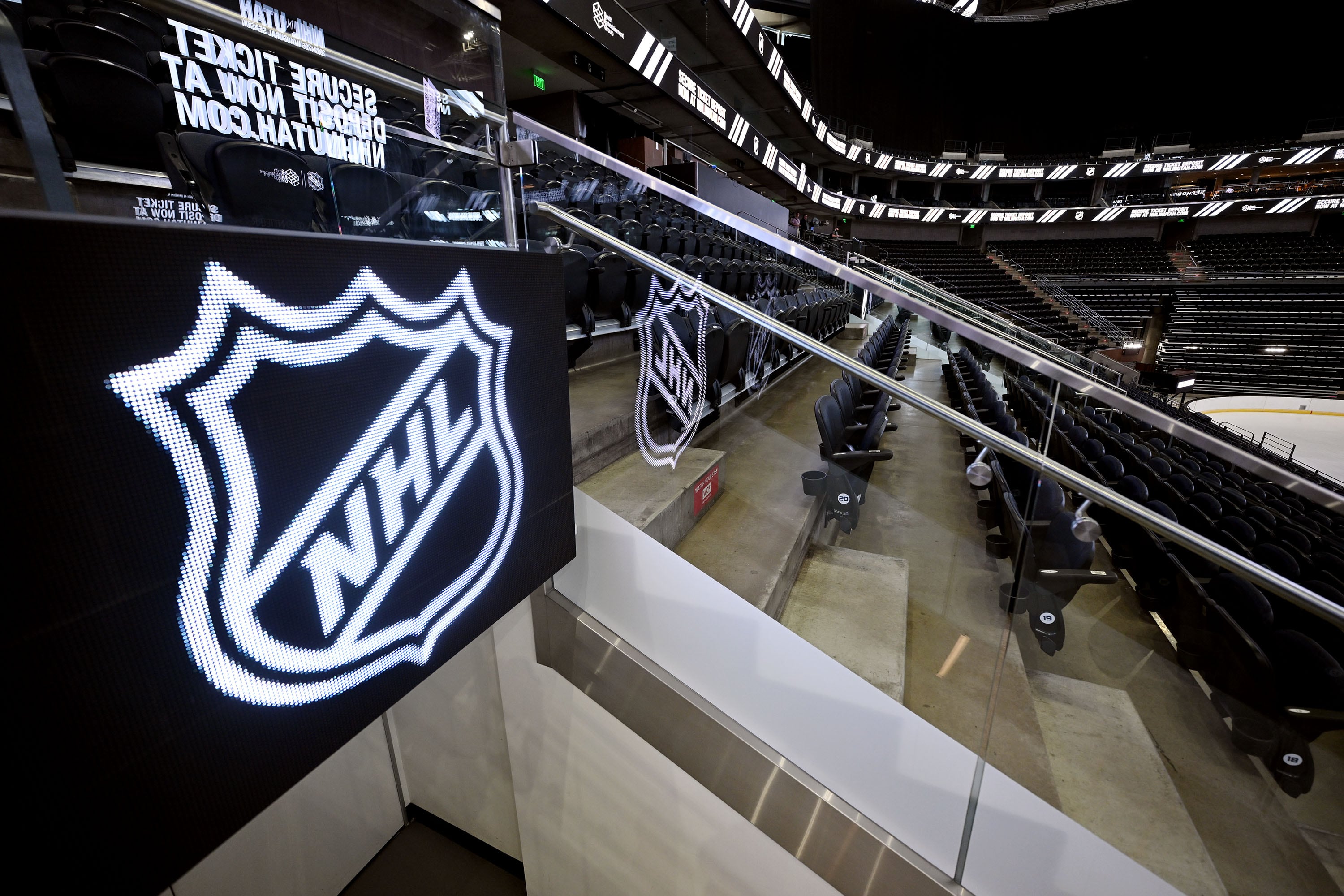 The Delta Center, prior to an NHL announcement April 18. The mechanisms set up to pay for the project could erode the state's tax base, according to the chairman of the Utah State Tax Commission, but state leaders disagree.