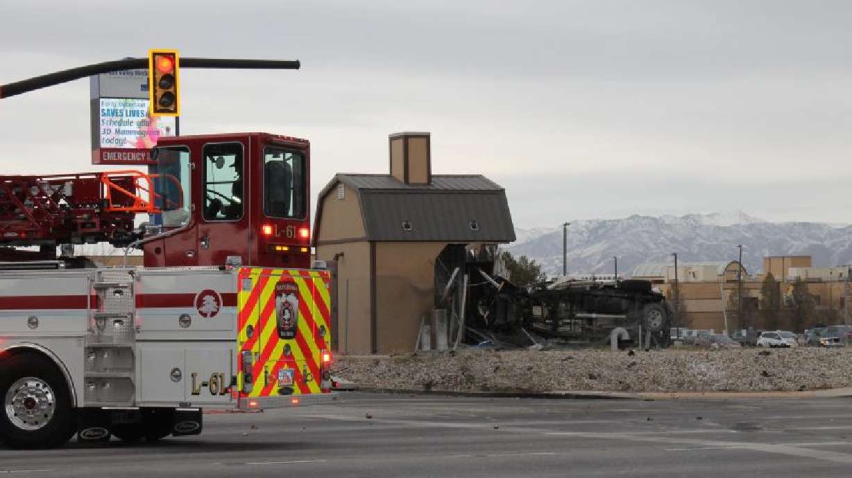 A 73-year-old man was found guilty on Friday after causing a fatal crash, seen here Dec. 1, 2022, while driving under the influence. The man who was killed was delivering toy cars to Salt Lake County hospitals.