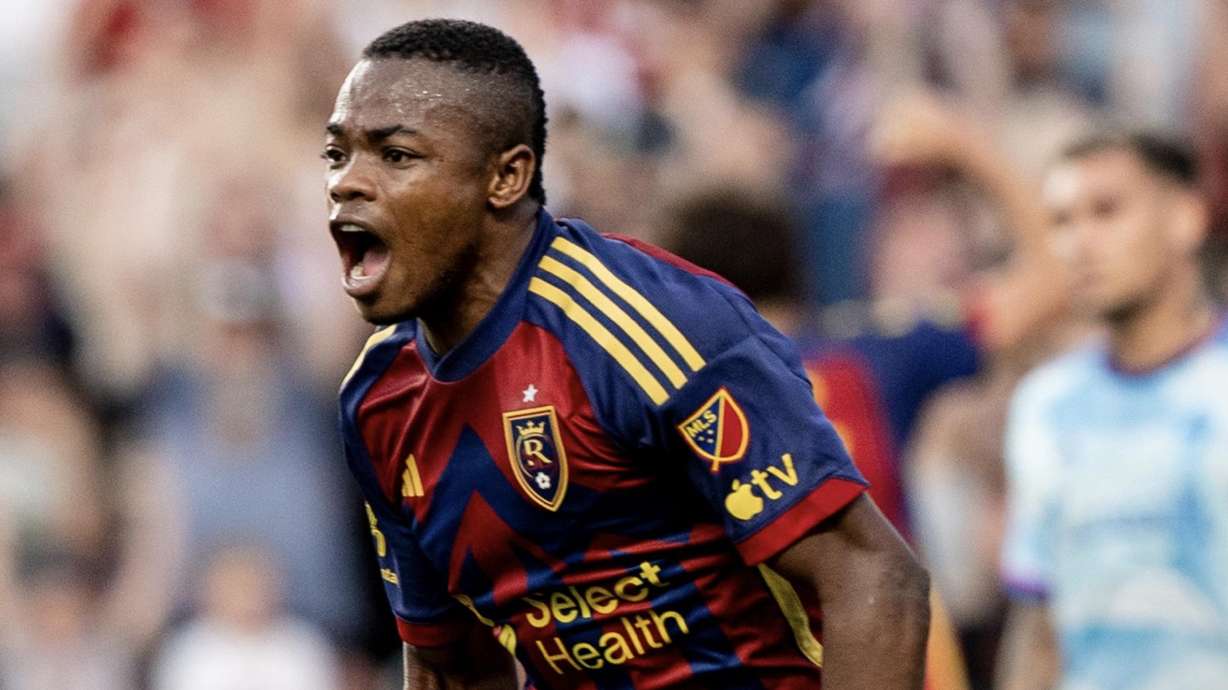 Andres Gomez celebrates a goal against the Colorado Rapids.