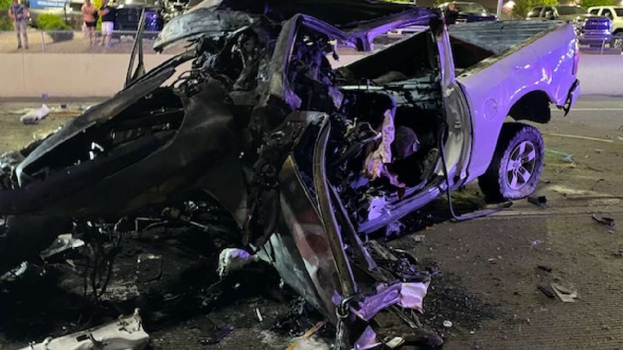 Utah Highway Patrol troopers said a driver died from injuries suffered in a fiery crash on I-15 in American Fork early Sunday morning.