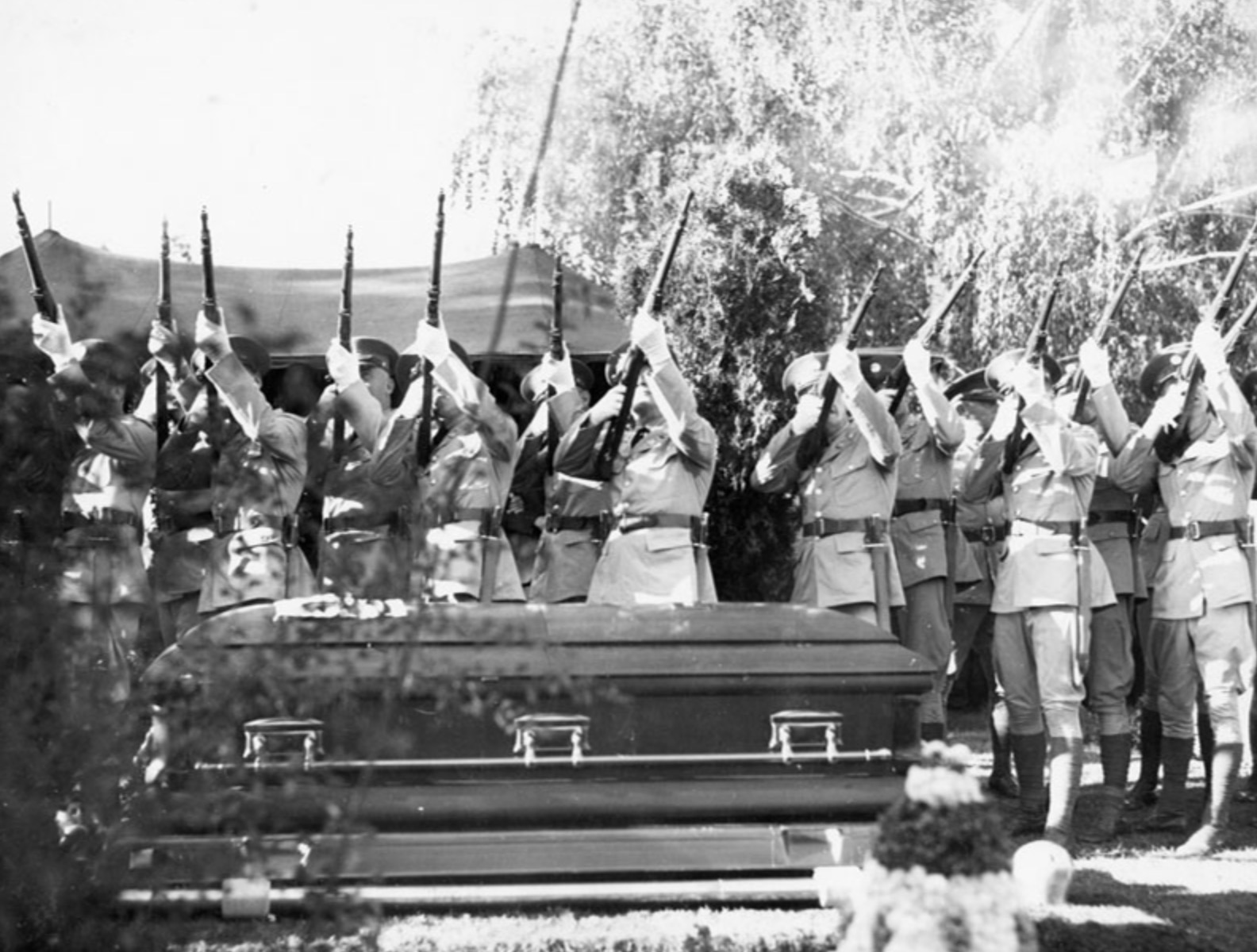 A photo of the burial ceremony for former Utah Gov. George H. Dern at Mount Olivet Cemetery in Salt Lake City on Sept. 1, 1936. Dern served as Secretary of War under President Franklin Roosevelt at the time of his death.