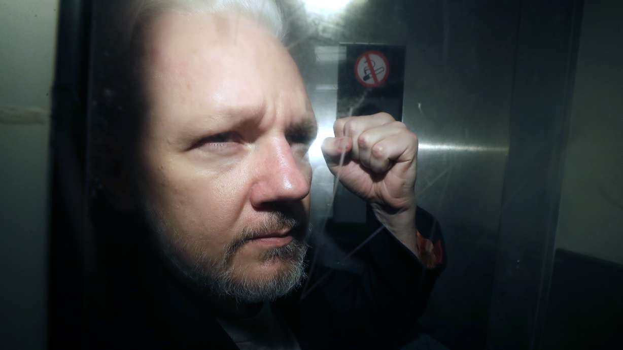 WikiLeaks founder Julian Assange being taken from court in London, May 1, 2019. A British court has ruled that Assange can appeal an order that he be extradited to the U.S. on espionage charges.