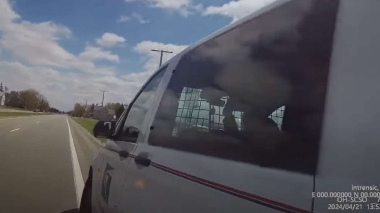 A sheriff's deputy spotted what looked like a race between a Ford Mustang and a United States Postal Service van.