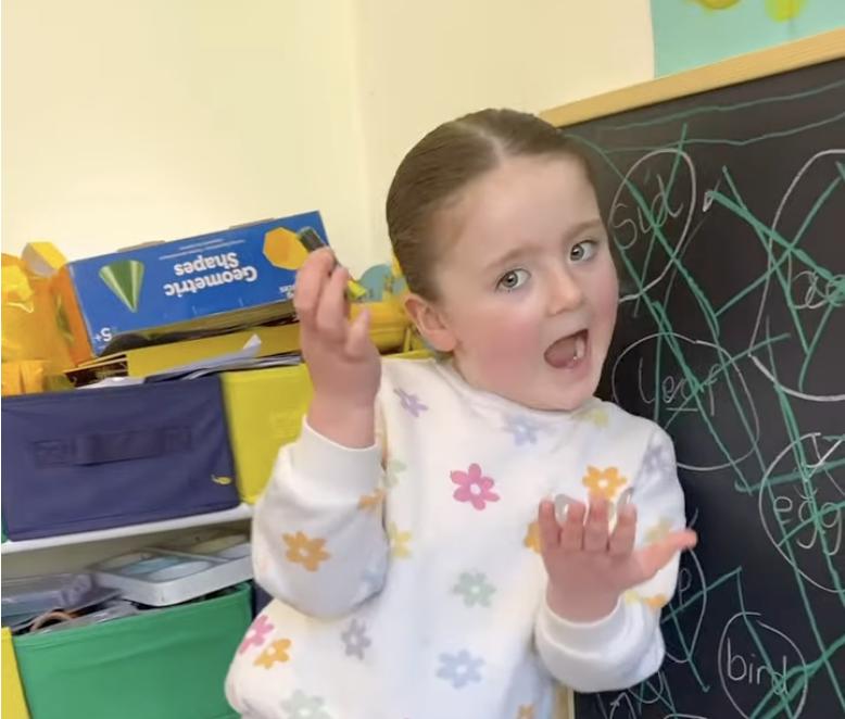 Riley Scott shares her lion roar with millions on social media.