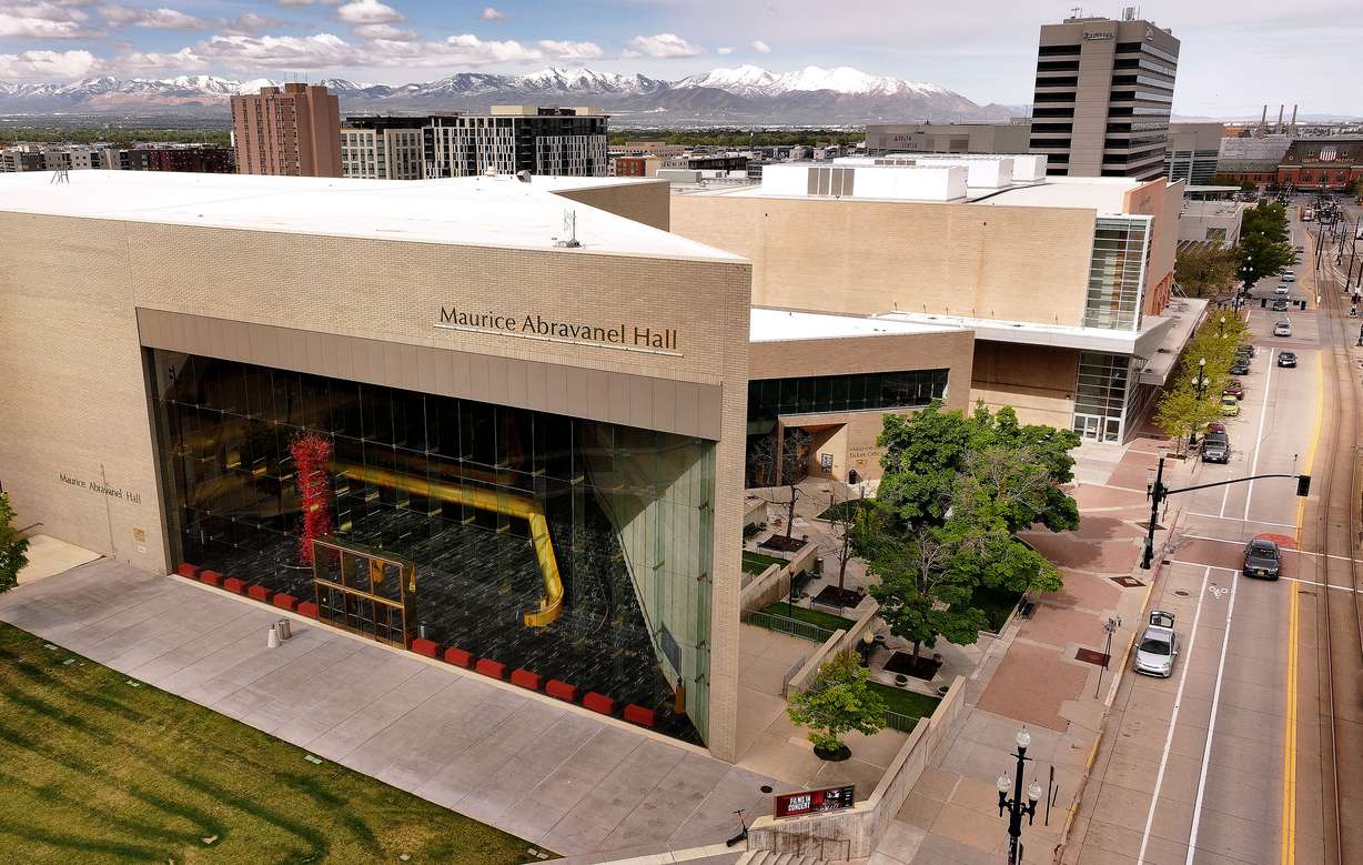 Abravanel Hall in Salt Lake City is pictured on May 8, 2024. County officials said Tuesday that the building's "back of house" will have to be rebuilt to account for a new east-west walkway.
