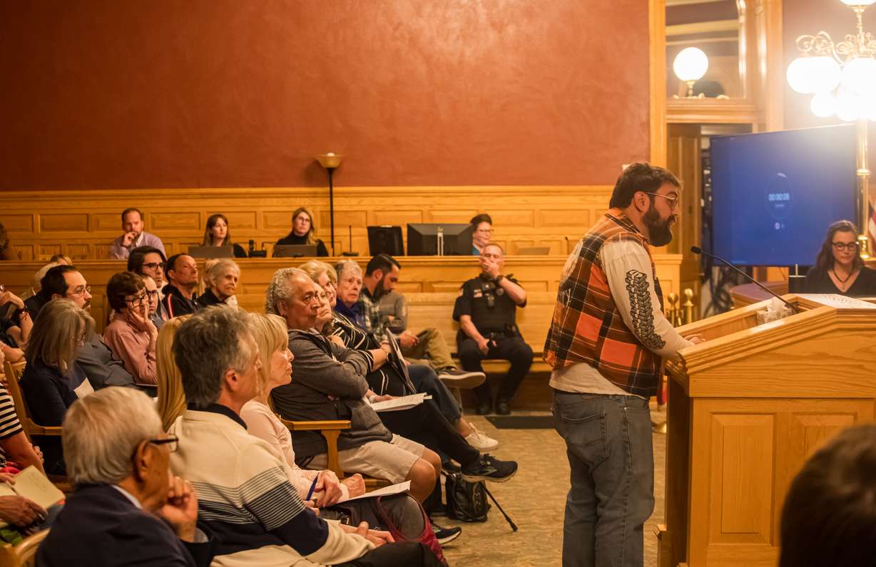 Salt Lake City residents provide feedback on a proposed capital city revitalization district during the Salt Lake City Council's meeting Tuesday night. About 70 people signed up to provide public comment.