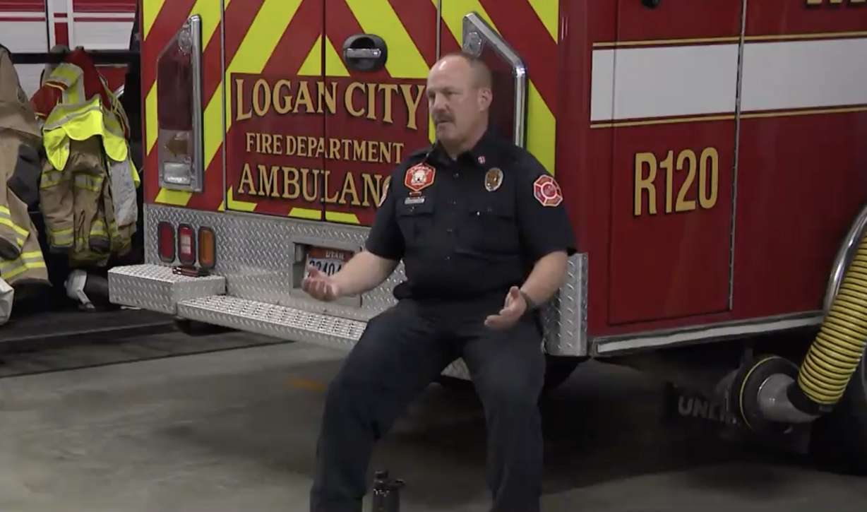 Robert Stephens, seen here Friday in Logan, is a firefighter and paramedic in his civilian life. He is part of a special humanitarian medical mission in the Kingdom of Morocco.