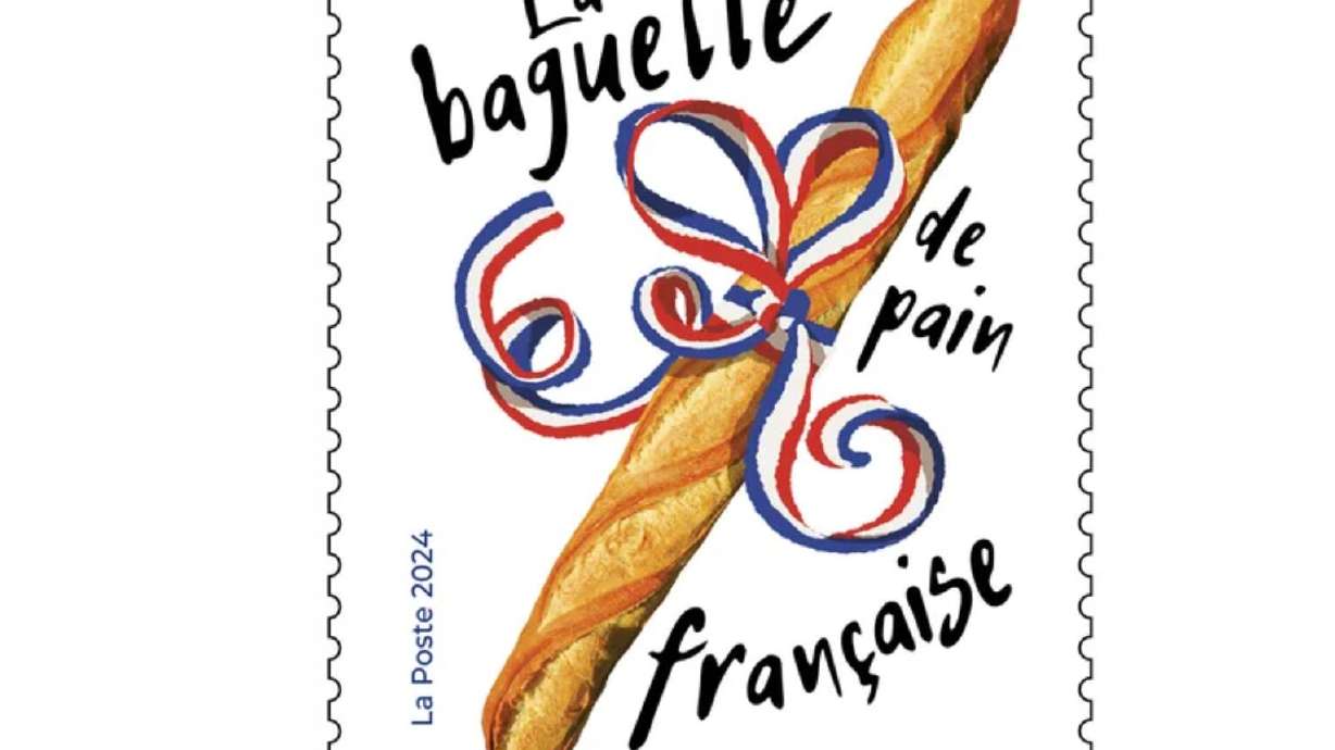 A new scratch-and-sniff French postal stamp is pictured on the French Postal Service website. The scratch-and-sniff stamp is part of an effort to highlight France's heritage ahead of the 2024 Summer Games in Paris.