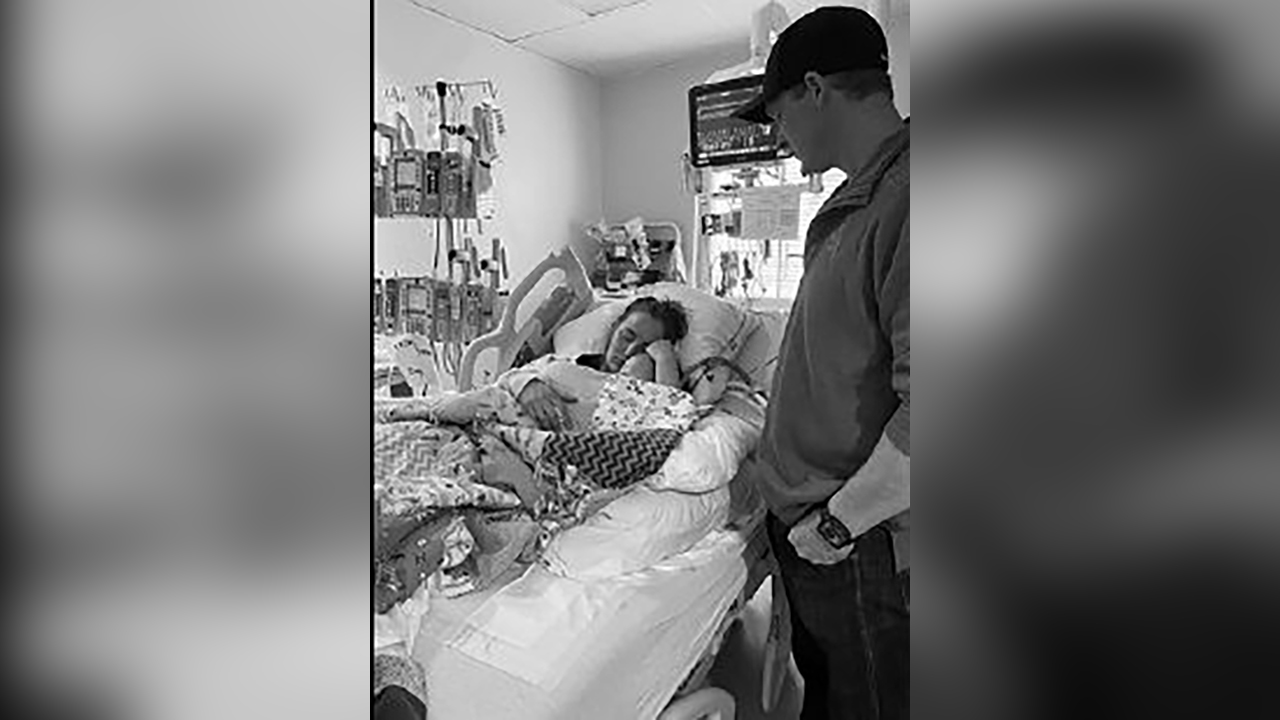 Kallie and Spencer Wright with their son Levi at Primary Children's Hospital in Salt Lake City. Levi Wright, 3, vanished into a creek in Beaver County Tuesday and was rescued a mile downstream.