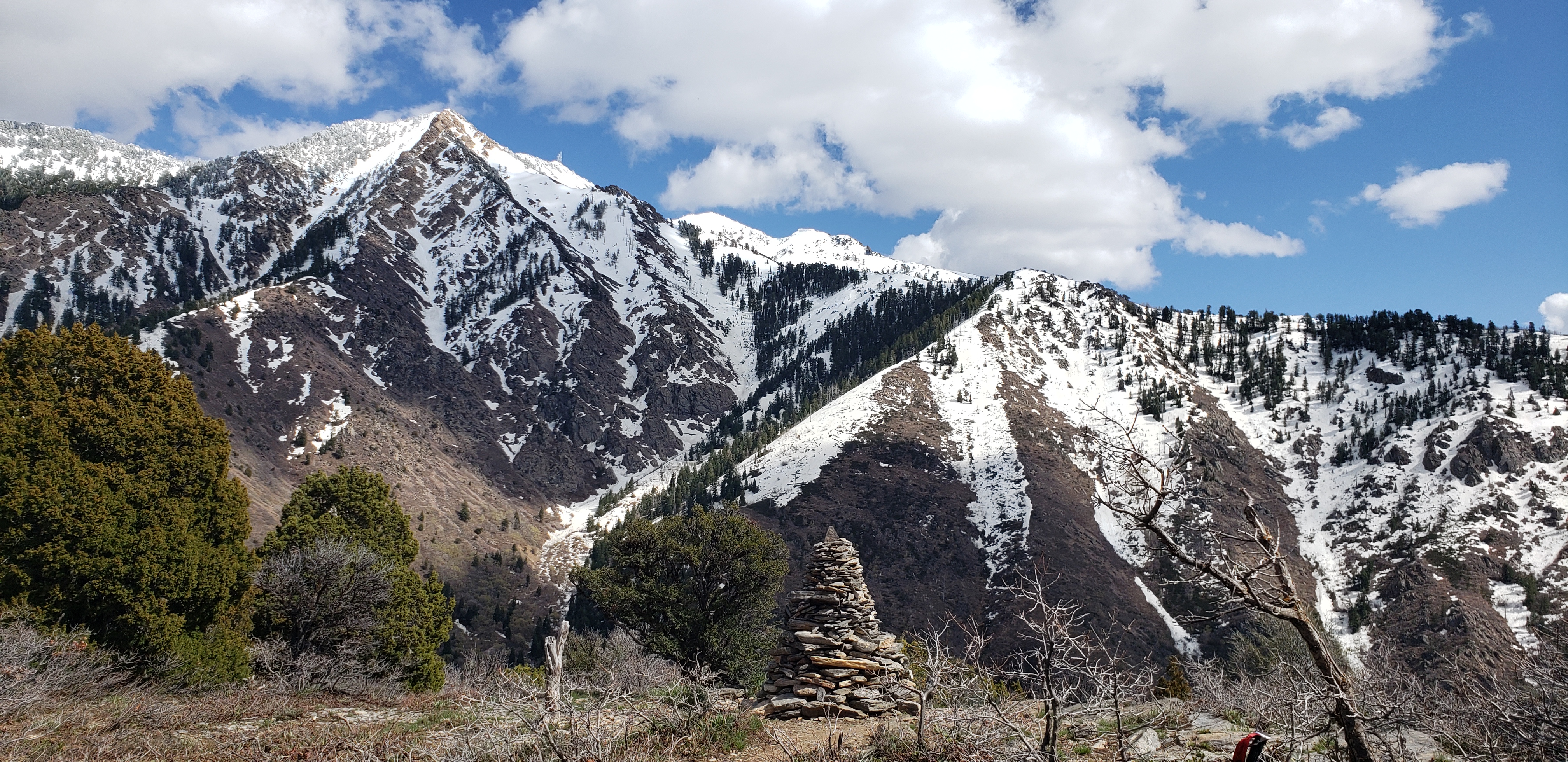 A rock cairn marks a spot along the Hidden Valley Trail in Ogden.