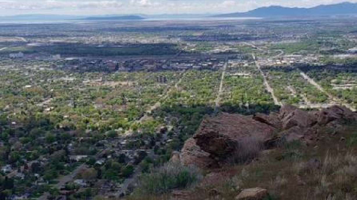 The Ogden Valley is seen from the Hidden Valley Trail.