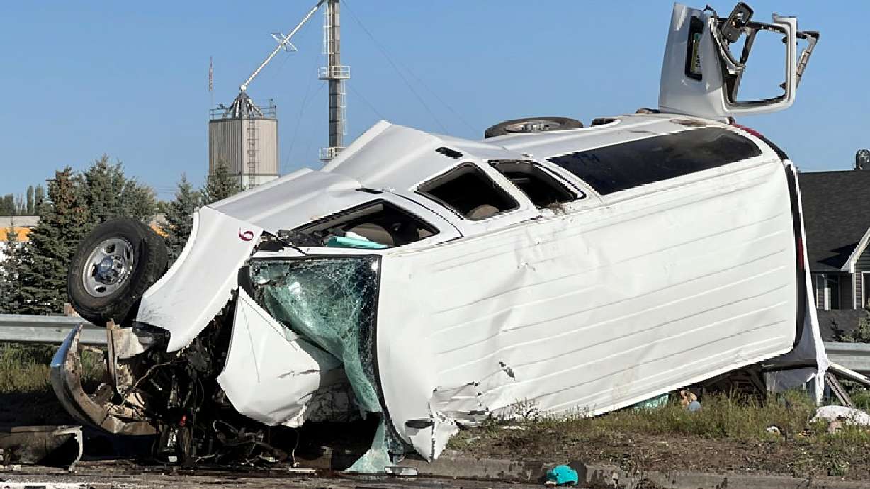 A pickup truck crashed into a passenger van on U.S. 20, May 18, in Idaho Falls. State police say the accident happened when a pickup crossed the centerline on U.S. 20 and hit a passenger van. Six people were killed.