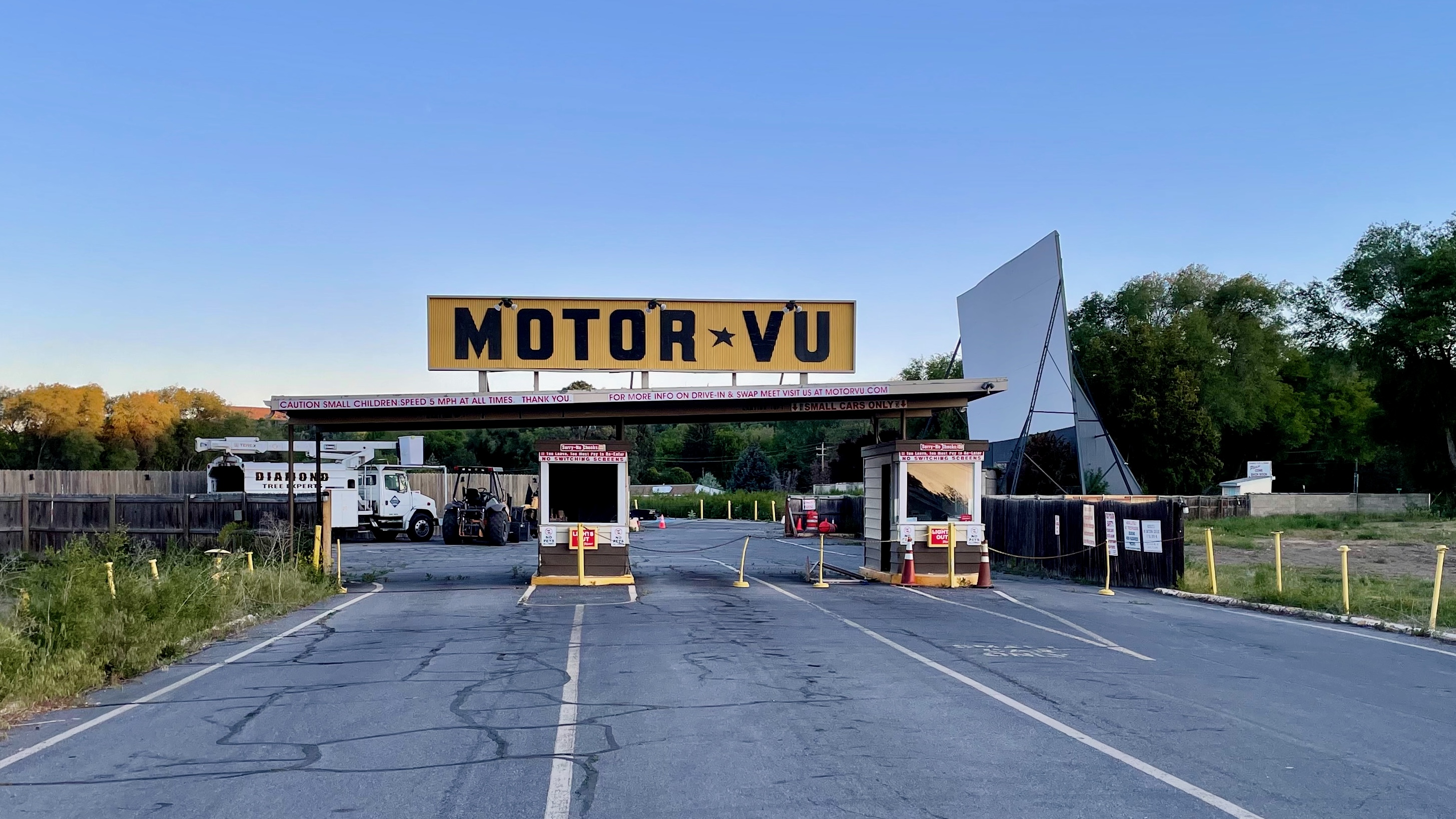 The old Coleman's Motor-Vu Drive-In, located in Riverdale, Weber County, photographed Thursday, is in the process of being demolished.