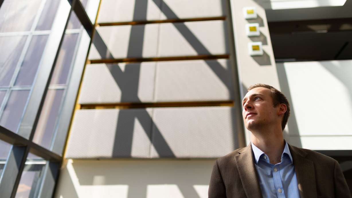 Jared Young, an independent Missouri Senate candidate, poses for a portrait at the Deseret News office in Salt Lake City on May 1. The independent Senate campaign of the Brigham Young University alum has attracted the help of the architect behind Evan McMullin's 2016 presidential run.