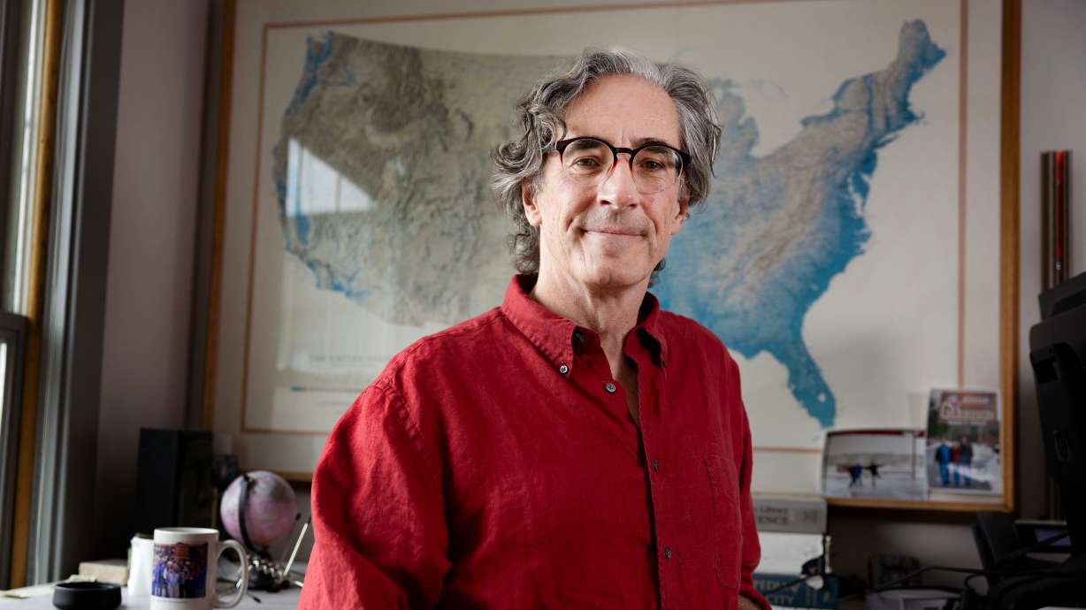 Dr. Jeff Nichols, Westminster College history professor, is photographed in his office in Salt Lake City on April 26.