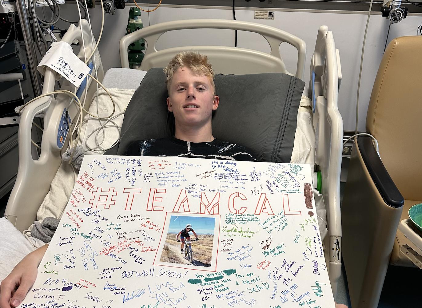 Calvin Smith, 17, is the focus of a local fundraiser to cover an adaptive bike, to get the teen on his mountain bike again, after an inoperable brain tumor has left him partially paralyzed.