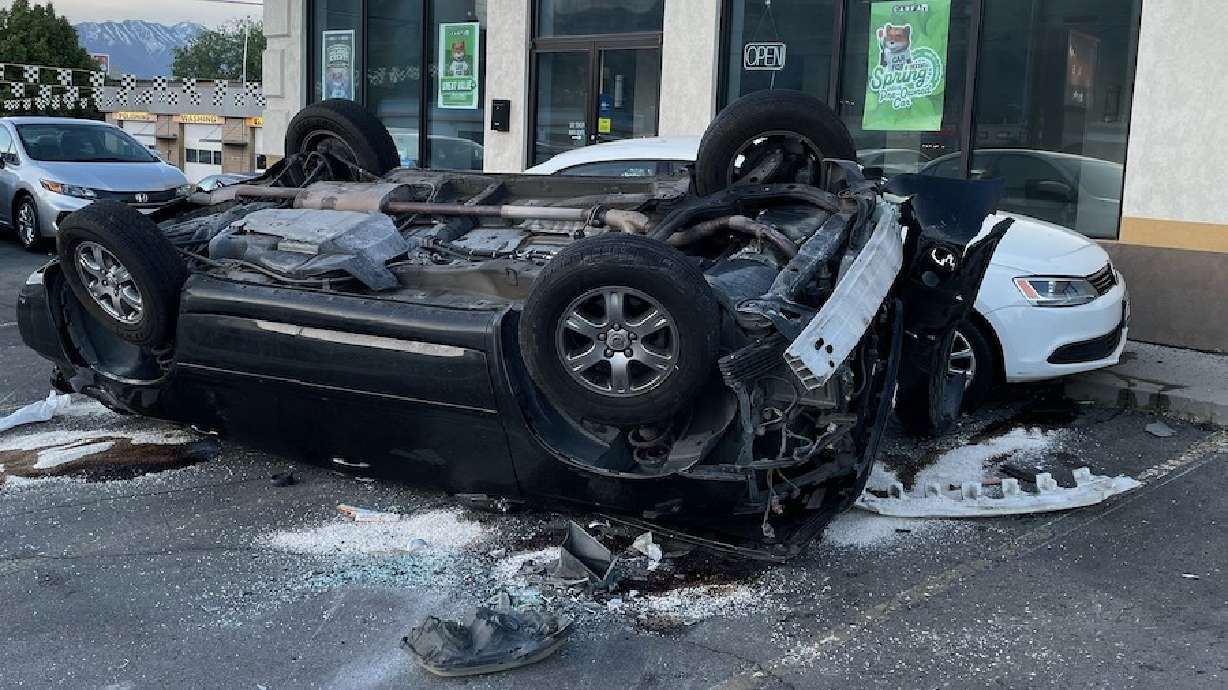 An SUV driven by a 28-year-old man crashed into a car dealership near 1695 N. State Street in Provo early Thursday, police said. The driver was taken to a hospital with serious injuries.
