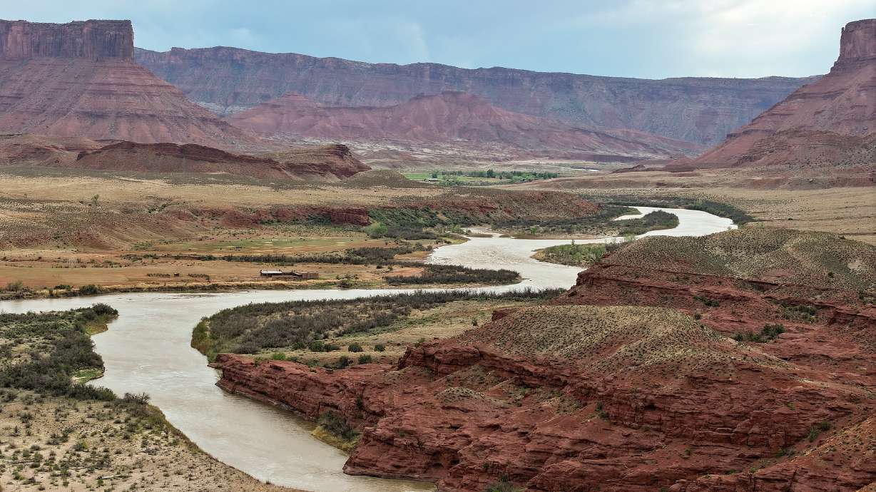 The Colorado River is pictured near Moab in Grand County on April 25. Many are concerned about increased salinity in the river.
