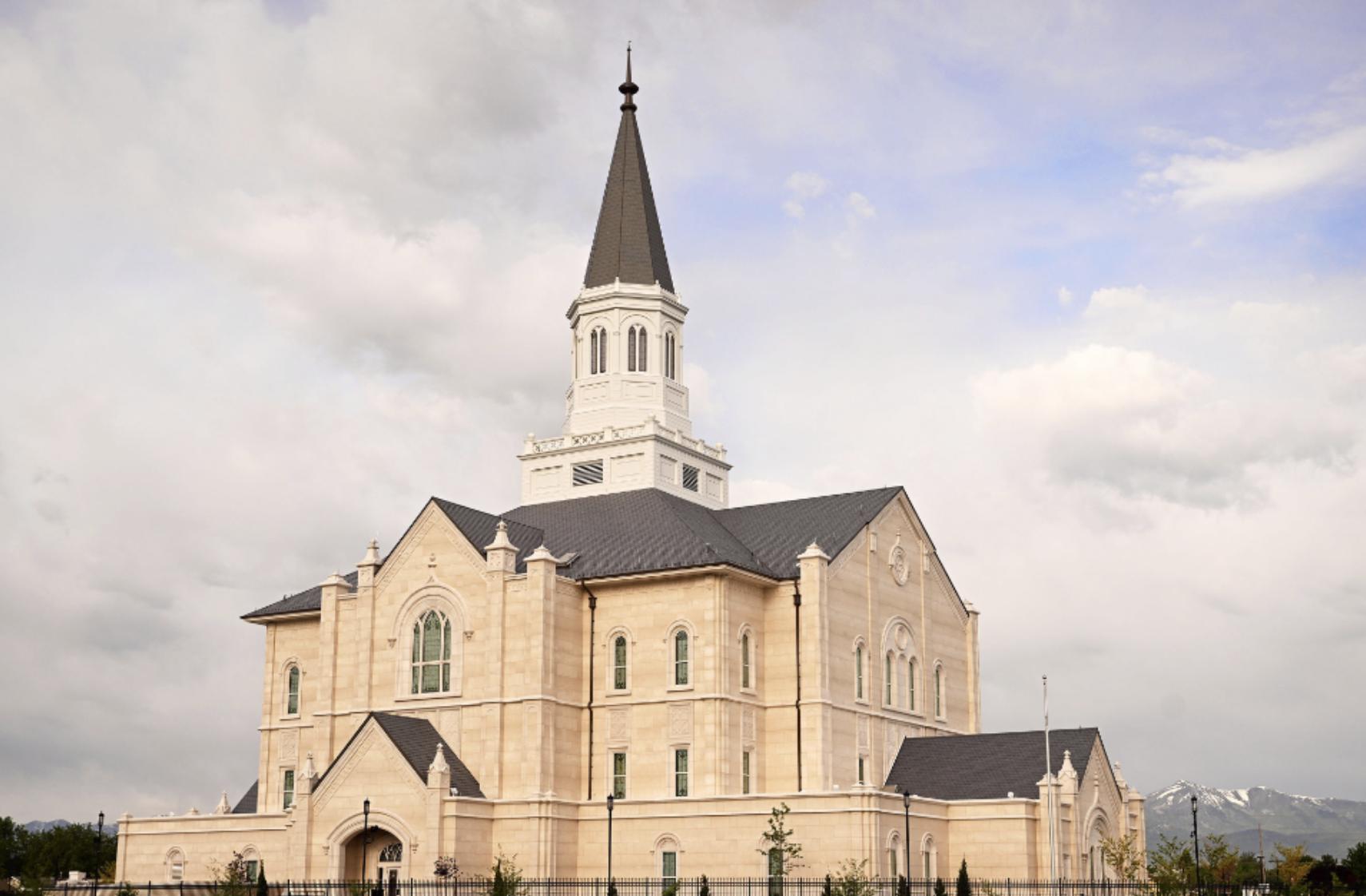 The Taylorsville Utah Temple is pictured on Sunday. Members of The Church of Jesus Christ of Latter-day Saints gathered Sunday to witness Elder Gerrit W. Gong of the Quorum of the Twelve Apostles dedicate the temple.