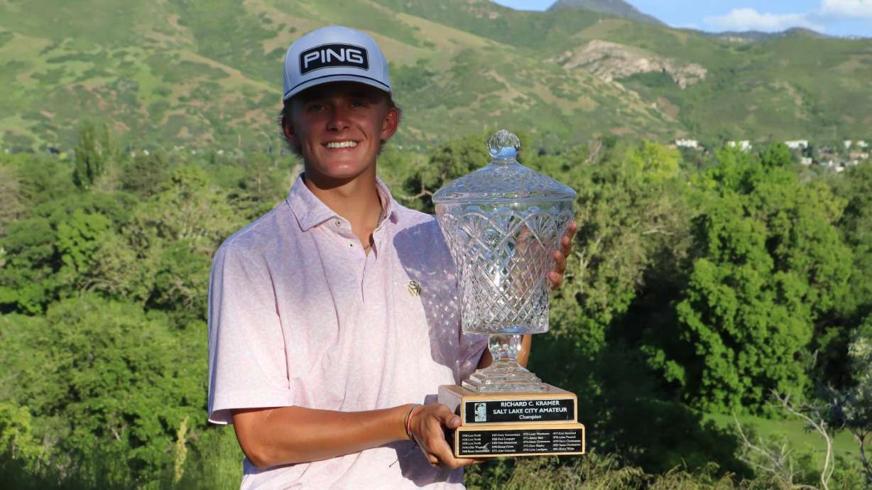 Bowen Mauss, a rising senior at Corner Canyon, won medalist honors at the Richard C. Kramer Salt Lake City Amateur at Bonneville Golf Course, Sunday, June 2, 2024.